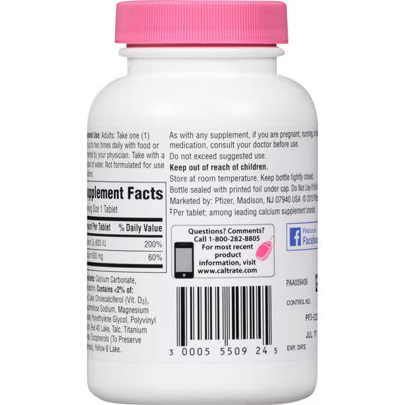 Caltrate 600+D3 Calcium and Vitamin D Supplement
