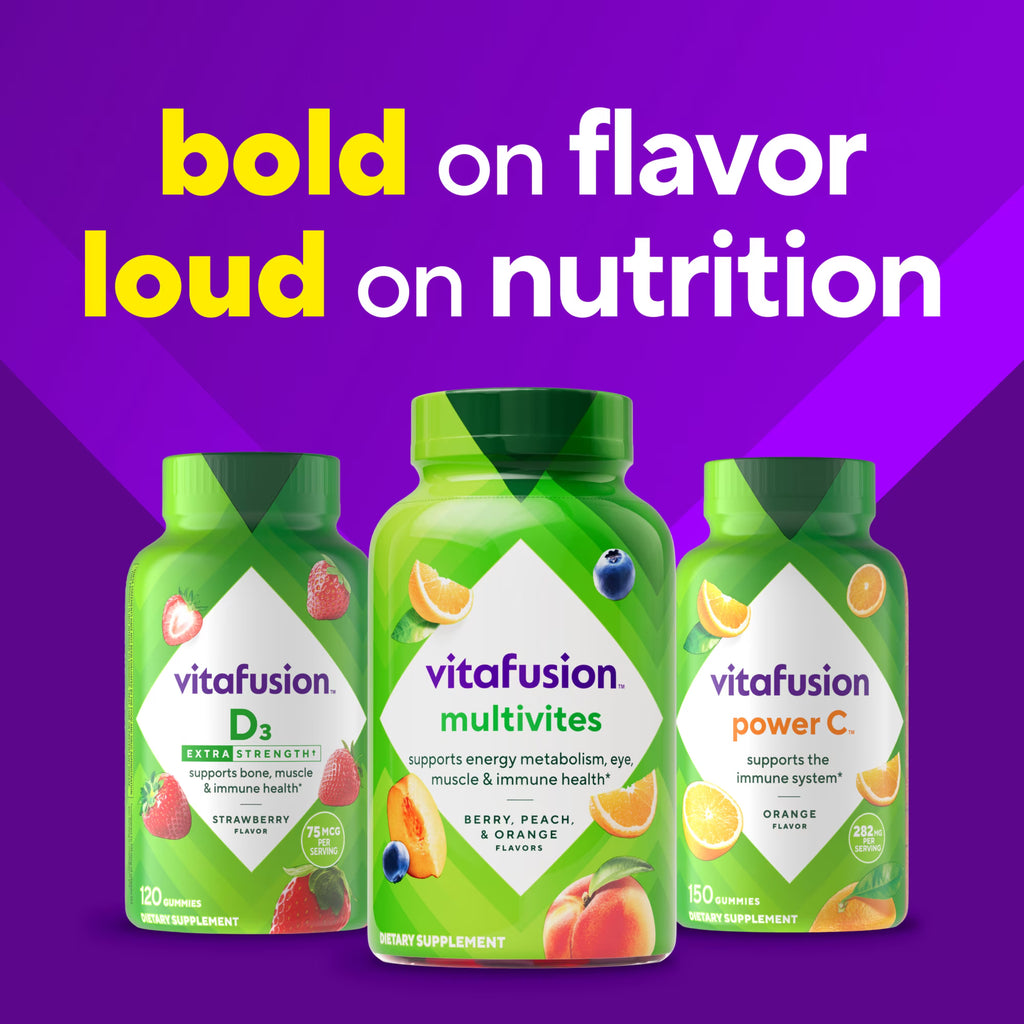 vitafusion MultiVites Gummy Multivitamins for Adults, Berry