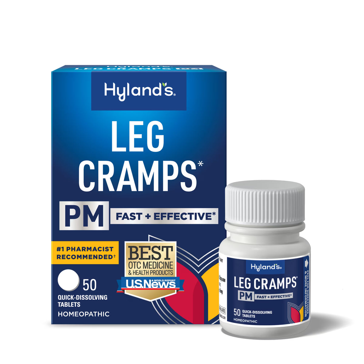 Hyland's Leg Cramps PM, Relief of Nighttime Leg 50 Tablets